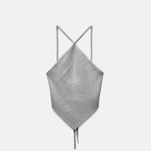 OPEN BACK SPARKLY KNIT
CROP TOP